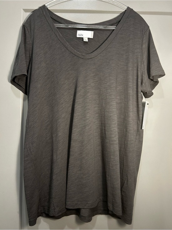 Nordstrom Tops - Nordstrom | V‑Neck Short Sleeve Tee | Women’s | Gray | 1X | NWT